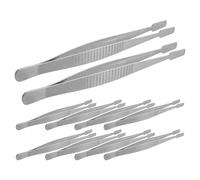 Zerodeko Lot de 10 Pinces à Timbres Larges en Acier Inoxydable, Outil de Précision Antidérapant pour Philatélie, Scrapbooking et Manipulation D'autocollants, Accessoires Multifonctions