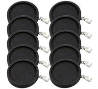Zerodeko Lot de 10 Plateaux Suspendus en Bois Foncé Ø25 MM pour Pendentifs DIY Supports Cabochons Ronds Accessoires de Fabrication de Bijoux Créatifs et Personnalisés