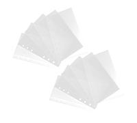 Zerodeko Lot de 10 Pochettes Transparentes Amovibles A6 en Polypropylène Mat, Perforées pour Classeur à 6 Anneaux, Set de Rangement Multifonction pour Documents, Budget et Organisation