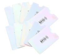 Zerodeko Lot de 10 Protège-Cartes RFID en Aluminium, Étuis Réutilisables pour Carte D'identité et Carte Bancaire, Design Simple et Élégant, pour Voyage et Shopping