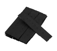 Zerodeko Lot de 12 Boucles à Pression Noires pour Casquettes Snapback avec 7 Trous, Dispositif de Réglage Ajustable en Pe pour Réparation DIY de Chapeaux