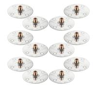 Zerodeko Lot de 12 Plaques de Fixation Métalliques M8 Épaisses 7X7 CM pour Pieds de Meubles Clips de Montage pour Canapé et Table Connecteurs Robustes pour Stabilité et Usage Quotidien