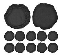 Zerodeko Lot de 12 Protège-Écouteurs en Tissu Extensible Noir Taille L Housses Lavables Anti-Transpiration pour Casques Audio Protection Poussière et Sueur Accessoires Confortables