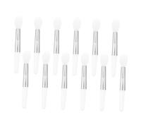 Zerodeko Lot de 12 Set de Pinceaux à Lèvres en Silicone Mini Taille Blanche Applicateurs pour Masque à Lèvres Maquillage Usage Quotidien