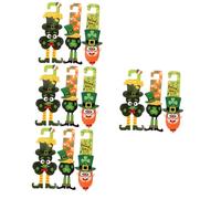 Zerodeko Lot de 12 Stickers Muraux Trèfles Décorations De Fête pour La Saint-Patrick Stickers Gnomes Autocollants pour Fenêtres Décorations De Fête