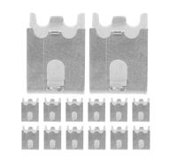 Zerodeko Lot de 14 Clips de Support pour Étagère de Congélateur en Acier Inoxydable 1,5 Mm, Clips de Fixation Universels pour Réfrigérateur et Chambre Froide, Crochets Robustes