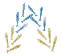 Zerodeko Lot de 16 Mini Pinces à Cheveux en Alliage Petit Format Motif Poisson, Clips pour Frange et Coiffure Femmes Filles, Couleurs Jaune et Bleu, Accessoires Quotidiens pour Coiffures