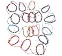 Zerodeko Lot de 18 Set de Set de Bracelets Amitié Boho en Corde de Coton Tressée, Réglables et Colorés, Style Ethnique Délicat pour Femmes et Adolescentes
