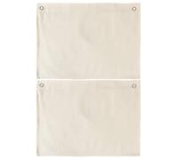 Zerodeko Lot de 2 bannières murales vierges - Drapeaux en toile à dessiner soi-même pour la rande bannière en toile pour les activités manuelles des enfants, la crèche