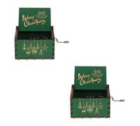 Zerodeko Lot De 2 Boîtes À Musique De Noël avec Couvercle Et Mécanisme Musical Surprise Casse-Noisette - Décorations De Noël - Boîtes À Main Transparentes - Toile De Jute - - Carte