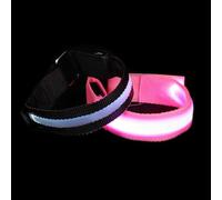 Zerodeko Lot de 2 Brassards Lumineux LED Rechargeables Bracelet LED Réfléchissant Rose et Multicolore Brassard Fluorescents Sécurité pour Course Nocturne Jogging et Activités