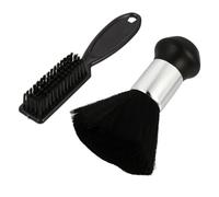 Zerodeko Lot de 2 Brosses à Cheveux de Salon en Nylon pour Nettoyage et Dépoussiérage du Cou Brosse de Coupe Professionnelle Outil Coiffure Hommes Entretien Cheveux Bouclés Usage Salon