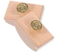 Zerodeko Lot de 2 Buvards en Bois à Bascule pour Absorption Rapide d'encre, Outils Séchage Stylo-Plume Réutilisables, Format Bureau et École, Tampon Calligraphie Wd165 en Bois Naturel