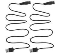 Zerodeko Lot de 2 Câbles de Chargement USB pour Rasoir Électrique Cordon D’Alimentation en Caoutchouc Résistant Compact et Portable Compatible Chargeur USB pour Usage Domestique et