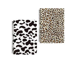 Zerodeko Lot de 2 Carnets A5 à Spirale, Cahiers pour Prendre des Notes, Papier Blanc, Format Portable, Bloc-notes de Planification pour Étudiants et Gestion du Temps, Fournitures Scolaires