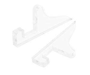 Zerodeko Lot de 2 Chevalets Transparents en Acrylique Plat 4,5x10 Cm Épaisseur 10 Mm pour Bureau, Présentoir Polyvalent pour Photos, Certificats et Décorations, Porte-brochures Clair