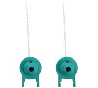 Zerodeko Lot de 2 Clapets de Toilette en Caoutchouc Vert Perforé, Pièces Détachées Réglables pour Réservoir Wc, Accessoires Économiques pour Chasse D’eau, Compatibles Salle de Bain et