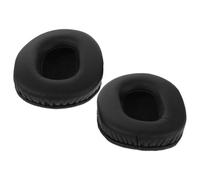 Zerodeko Lot de 2 Coussinets d'oreille Ovales en Mousse 100X80 MM, Housses Universelles pour Casques Audio et Écouteurs, Protection Oreille Cache-Poussière Noir