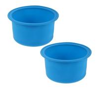 Zerodeko Lot de 2 Doublures en Silicone Antiadhésives pour Chauffe-cire 12 X 6,5 Cm, Revêtement Réutilisable Bleu, Pot Intérieur pour Fondants Parfumés, Démoulage Rapide et Résistant Haute