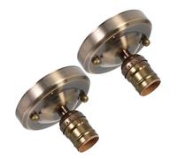 Zerodeko Lot de 2 Douilles D'ampoule E27 Vintage en Aluminium, Support D'applique Murale Rétro Bleu Vert, Compatible la Cuisine et Couloir, Accessoires pour Lampes de Plafond, Décoration