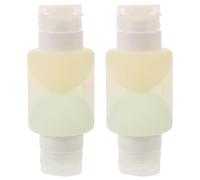 Zerodeko Lot de 2 flacons de voyage 2 en 1, 85 ml, étanches, avec bouchon | Flacons de shampoing à double embout, faciles à presser pour les soins de la peau et l'après-shampoing, compatibles