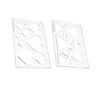 Zerodeko Lot de 2 Gabarits Acryliques Transparents Cœur et Triangle pour Défonceuse à Bois, Outil de Modèle Précis pour Travail du Bois, Guide de Découpe et Pochoirs Polyvalents