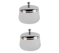 Zerodeko Lot De 2 Gobelets Ronds En Verre Dépoli 150 Ml Pour Dissolvant Ongles, Pot De Nettoyage Manucure, Usage Professionnel Et Domestique
