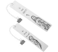 Zerodeko Lot de 2 Marque-pages en Acier Inoxydable Religieux, Taille Adaptée et Léger, Design Vintage pour Étudiants et Amateurs de Lecture, Accessoires de Bureau comme Présent