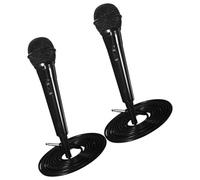 Zerodeko Lot de 2 Microphones Filaires Dynamiques 2M Prise Jack 65 MM Micro Karaoké pour Chant Compatible Téléphone et Amplificateur Équipement Vocal pour Home Studio et Streaming en