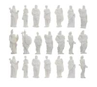 Zerodeko Lot de 2 mini statues de dieux grecs, figurines miniatures de la | Douze statues de divinités, sculptures blanches, décoration de bureau, accessoire de loisirs créatifs, mini-ornement de