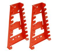 Zerodeko Lot de 2 Panneaux Perforés Porte-outils Muraux en Plastique Rouge, Supports Polyvalents pour Clés et Petites Pièces, Étagère Murale de Rangement pour Garage et Atelier,