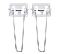 Zerodeko Lot de 2 Pieds de Table Pliables en Métal Épingle à Cheveux Pieds de Meubles Robustes et Légers Support pour Mini Bureau et Table Basse Pliage Facile pour Gain de Place