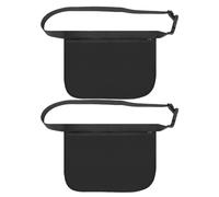 Zerodeko Lot de 2 Pochettes de Ceinture en Filet Noir pour Balles de Tennis Pickleball Golf et Ping-Pong Porte-Ballon de Sport Ajustable Grand Volume Ultra-Portable pour Entraînement