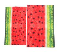 Zerodeko Lot de 2 protège-livres réutilisables, motif pastèque mignon | Couverture de livre extensible et réutilisable en tissu esthétique, motif fruits d'été, protège-livre à couverture