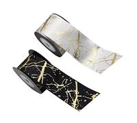 Zerodeko Lot De 2 Rouleaux De Ruban Adhésif D' Pour Marquage À Chaud Largeur 38 Mm Pour Décoration Mariage Blanc D'anniversaire