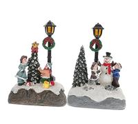 Zerodeko Lot De 2 Sapins De Noël en Résine Décorations De Noël Décorations De Noël Lumineuses Et Chics Décoration De Petite Maison Décoration Incassable pour La Maison Décoration Vive
