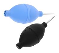 Zerodeko Lot de 2 Souffleurs d'air Comprimé pour Nettoyage D'objectifs, Grosse Taille, Longue Buse, en Caoutchouc Noir et Bleu, Outil Compact pour Dépoussiérage Appareil Photo et Clavier,