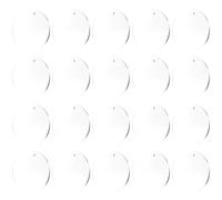 Zerodeko Lot de 20 Disques Acryliques Ronds Transparents 7,5cm Surface Lisse, pour Diy, Artisanat et Fabrication de Porte-clés