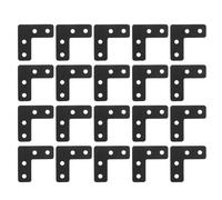 Zerodeko Lot de 20 équerres d'angle en L | Petites équerres d'angle en acier inoxydable 4 x 4 cm | Équerre plate à droit pour meubles, supports d'étagères et projets de bricolage