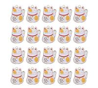 Zerodeko Lot de 20 Porte-Clés Chat en Alliage Blanc Pendentifs Breloques pour Création DIY Accessoires Loisirs Créatifs Décorations pour Paquet et Bracelets Amulette Symbolique
