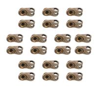 Zerodeko Lot de 20 sets de Boucles de Lacets en Alliage Couleur Cuivre Ancien pour Chaussures de Randonnée et d'Escalade, Crochets de Bottes Réglables, Accessoires de Réparation Robustes