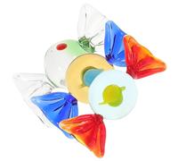 Zerodeko Lot De 3 Bonbons en Verre Faits À La Main Décorations pour La Maison Les Fêtes Les Mariages Noël Style Aléatoire