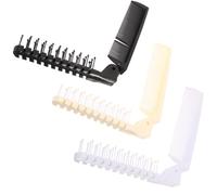 Zerodeko Lot de 3 Brosses à Cheveux Pliables et Compactes, Assortiment Noir Beige et Blanc, Brosse à Cheveux Portable pour Femmes, Peigne de Voyage Pratique pour Coiffure en Déplacement,