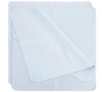 Zerodeko Lot de 3 Chiffons de Nettoyage en Microfibre Bleu pour Lunettes, Écrans de Téléphone et Appareils Photo, Grand Format, Réutilisables et Doux pour Surfaces Délicates, Usage