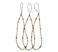 Zerodeko Lot de 3 Dragonnes à Perles pour Téléphone Portable Lanières Amulette Pendentifs Accessoires Mobiles pour Clés de Voiture Style Vacances Bracelet Pratique et Protection