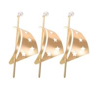 Zerodeko Lot de 3 Épingles à Cheveux en Alliage Doré, Épingles à Cheveux Géométriques D’étoile Creuse, Surface Lisse, pour Chignon Féminin et Coiffures Quotidiennes, Accessoire et