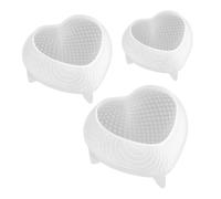 Zerodeko Lot de 3 Moules à Bougie en Silicone Réutilisables de Cœur Blanc Finition Lisse et Brillante pour Mariage et Saint-valentin