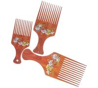 Zerodeko Lot de 3 Peignes à Cheveux Bois Effet Grainé Peigne de Coiffeur à Dents Larges Tailles Grosse Moyenne et Petite Cuir Chevelu pour Coiffage Professionnel et Usage Quotidien