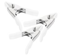 Zerodeko Lot de 3 Pinces à Ressort Robustes 4 Pouces Acier Nickelé Protège PVC Clips D’Arrière-Plan pour Studio Photo et Bricolage Pince à Fond Polyvalente Fixation Couleur Aléatoire