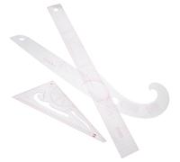 Zerodeko Lot de 3 Règles de Couture en Plastique pour Tailleur, Outil de Mesure Précis Multifonction pour Patrons, Tailles Variées, Adapté à Usage Domestique et Professionnel, Accessoire